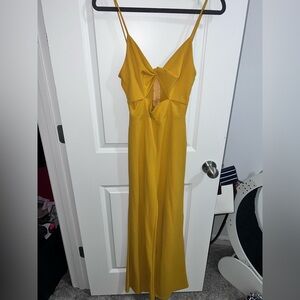 Windsor Mustard Backless Dress